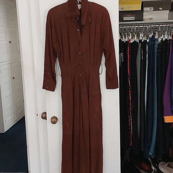 Suede dress vintage by Noviello Bloom - Picture 1 of 8